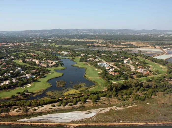 Fairway and greens of San Lorenzo, a Golden Triangle course beside the Ria Formosa